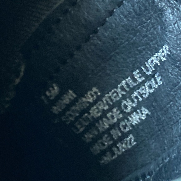 ANTHROPOLOGIE Splendid Wynn Black Leather Wedge Boots Size 7.5M Gothic Goth - Picture 15 of 16